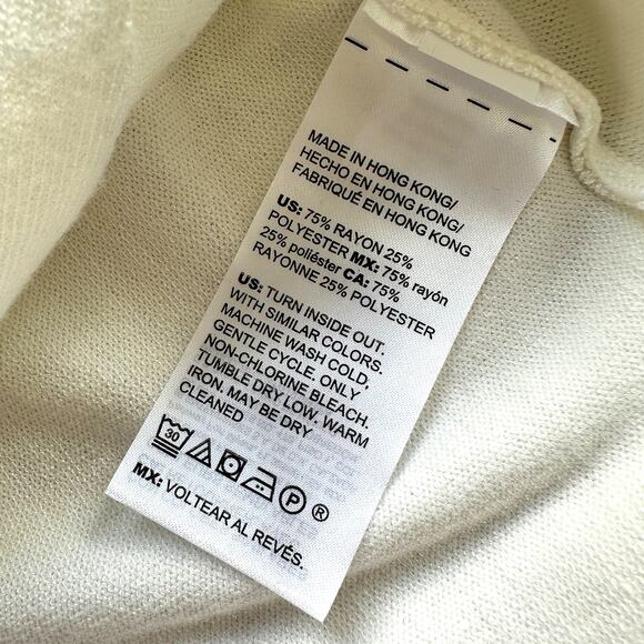 NWT Chico's Bateau Shirttail Sweater LS Basic Ecru Size XL - Picture 8 of 10